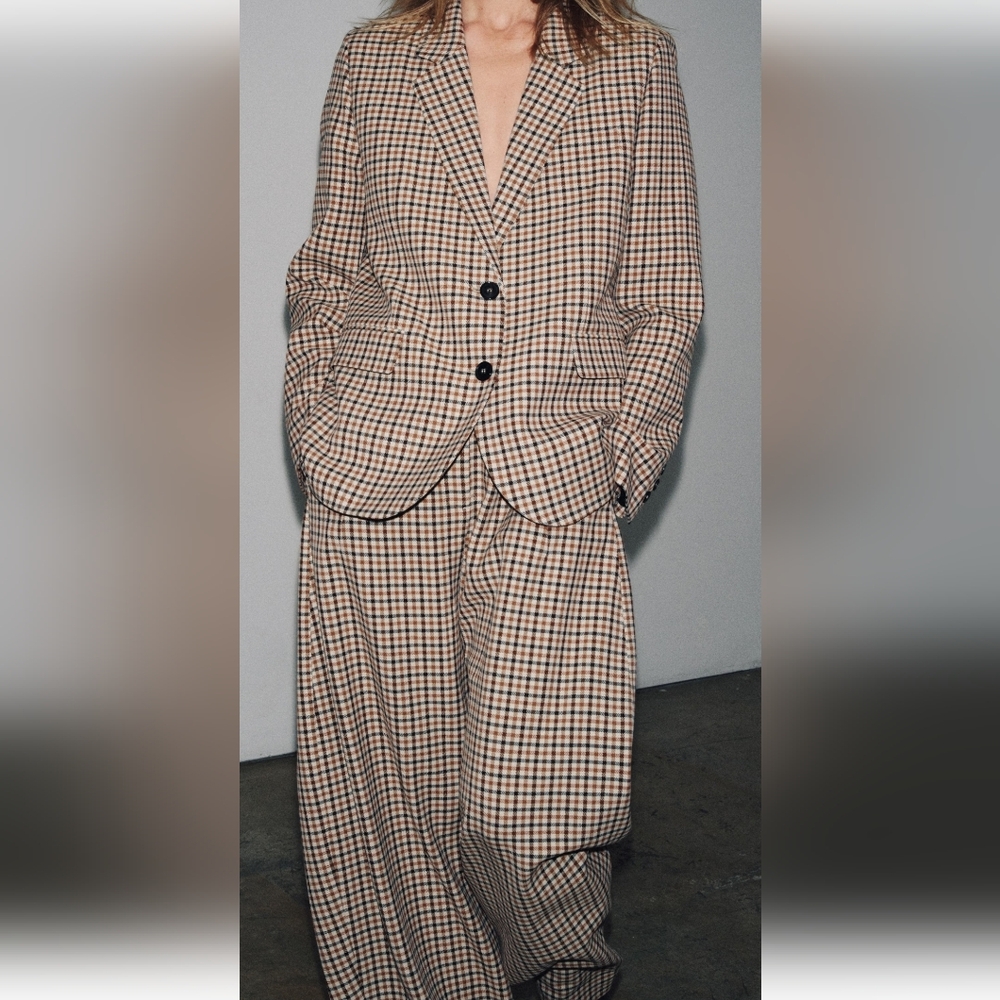 ZARA ZW COLLECTION PLAID PANTS ✨️✨️✨️